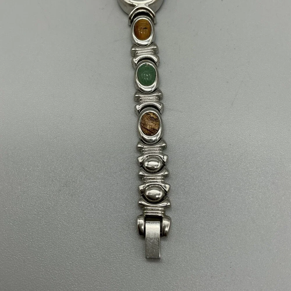 Gloria Vanderbilt Scarab 65014 Womens Watch 18mm MOP Dial New Battery 7.5